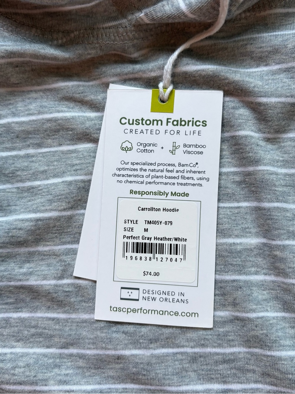 NWT Tasc Performance Men’s Carrollton Lightweight Hoodie TPC Summit Medium Gray - Picture 6 of 7